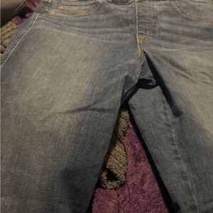 SPANX Women's Blue Straight Jeans